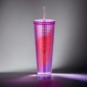Starbucks Pink and Purple Grid Tumbler (NEW)